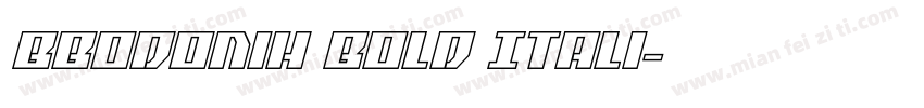 BBodoniH Bold Itali字体转换